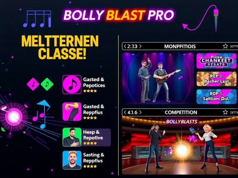 Bolly Beat Blast Pro interface showing different game modes